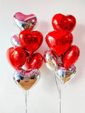 12 Pcs Red Heart Foil Balloons 18 Inch Valentines Day Wedding Birthday Party Decor
