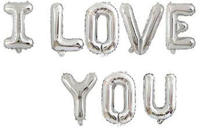I Love You Letter Foil Balloons for Valentines Day Wedding Anniversary Party Decor