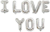 I Love You Letter Foil Balloons for Valentines Day Wedding Anniversary Party Decor