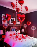 Red Valentine Day Decorations Love Heart Balloons Valentines Wedding Party Decor