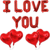 16 Inch I Love You Letter Balloons Red Heart Foil Valentines Wedding Party Decor