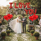 16 Inch I Love You Letter Balloons Red Heart Foil Valentines Wedding Party Decor
