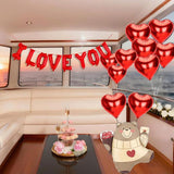 16 Inch I Love You Balloons Red Heart Confession Bear Valentines Wedding Party Decor