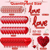 Valentines Day Decorations 50 Pcs Romantic Set Love Balloons Rose Petals Proposal Decor