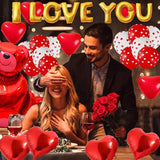 1062 Pcs Valentines Day Balloons Set Red Rose Leaves Love Heart Wedding Party Decor