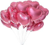 30 Pcs Pink Heart Balloons 18 Inch Foil Love Valentines Wedding Party Decor