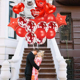 Valentines Day Heart Balloons I Love You Teddy Bear Rose Petals Wedding Party Decor