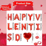 16 Inch Red Happy Valentines Day Balloon Banner Mylar Letter Hearts Party Decor