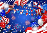 7x5ft President Day American Flag Photography Backdrop Memorial Veterans Day Banner