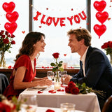 I Love You Balloons 16 Inch Red Heart Valentines Anniversary Party Decor