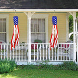 2 Pack 40 Inch American Flag Windsock Patriotic President Day Outdoor Decoration
