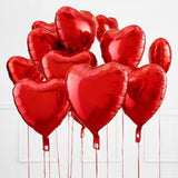 18 Inch Red Heart Foil Balloons Set of 10 for Valentines Day Wedding Party Decor
