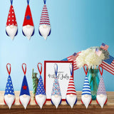Patriotic Veterans Day 10PCS Gnome Tree Ornaments President Day Red White Blue Decor