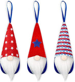 Patriotic Veterans Day 10PCS Gnome Tree Ornaments President Day Red White Blue Decor