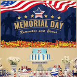 Memorial Day Patriotic Backdrop Banner Photography Remember Honor President Day Decor