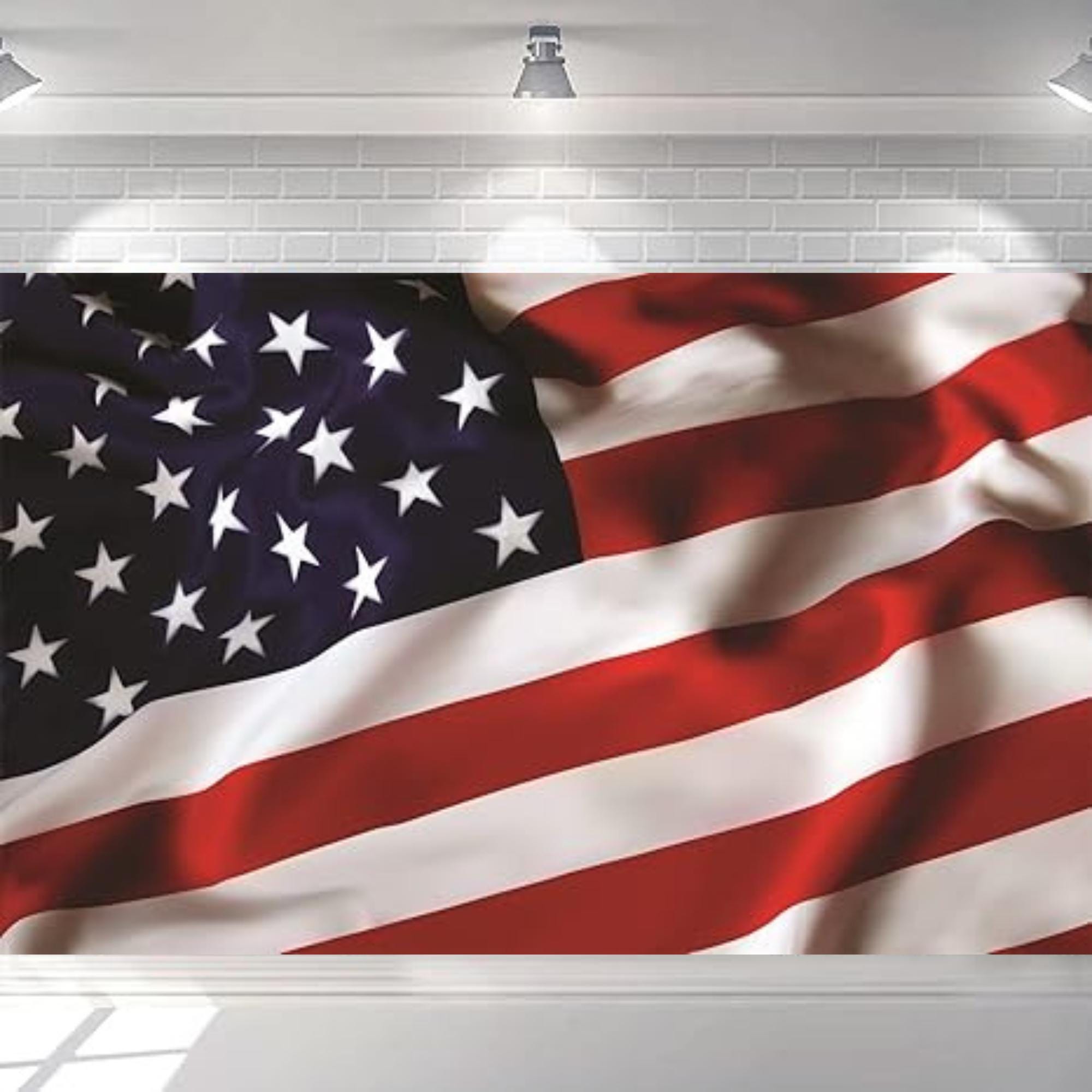 BELECO American Flag Backdrop 10x8ft Patriotic President Day Photography Banner
