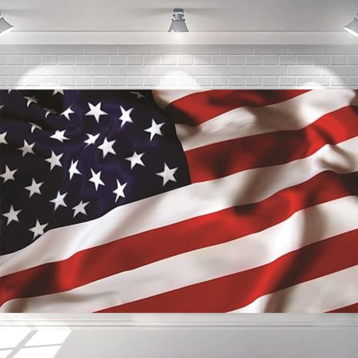 BELECO American Flag Backdrop 10x8ft Patriotic President Day Photography Banner