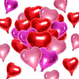 50pcs 10 Inch Red Heart Balloons Romantic Love Balloon Kit for Wedding Birthday