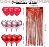 76Pcs Valentines Day Balloon Set I Love You Heart Balloons Wedding Party Decor