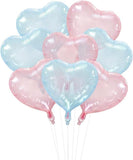 20Pcs Crystal Pastel Clear Heart Balloons 18 Inch Transparent Mylar Party Decor
