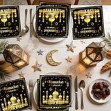 Eid Mubarak Party Decorations 50 Piece Ramadan Paper Napkins Star Moon Theme