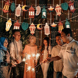 Ramadan Party Banners Mubarak Eid Garland Banner Muslim Celebration Decorations