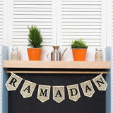 Acrylic Ramadan Banner 2026 Black Eid Mubarak Hanging Garland Home Decor