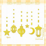 Gold Eid Banner Garland Ramadan Hanging Banner Home Decorations