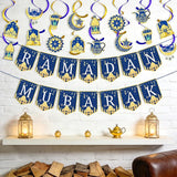 34 Pcs Ramadan Decorations Pre Assembled Ramadan Mubarak Banner Home Eid Decor
