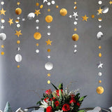 Silver Gold Star Garland Twinkle Hanging Decorations Birthday Baby Shower Ramadan Eid