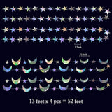 Moon Star Garlands Iridescent Party Decorations Hanging Celestial Streamers