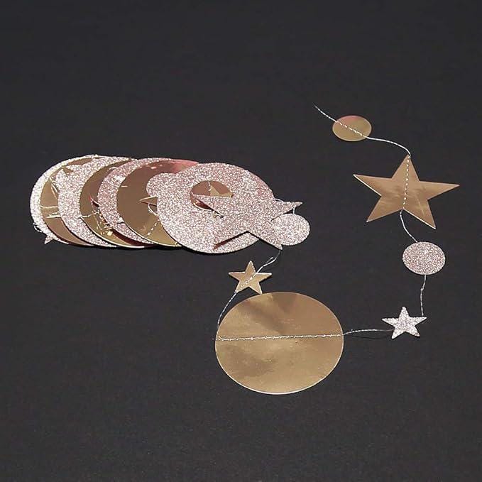 Twinkle Star Garlands Champagne Gold Party Decorations Ceiling Hanging Streamer Banner