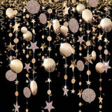 Twinkle Star Garlands Champagne Gold Party Decorations Ceiling Hanging Streamer Banner