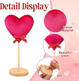 9pcs Valentines Velvet Heart Table Decor Red Fabric Hearts for Party Wedding Decor
