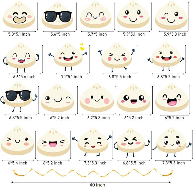 Dumpling Hanging Swirl Decorations, Baby Shower Birthday Party, 20 PCS