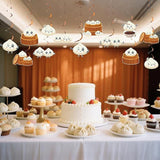 24 PCS Dumpling Theme Hanging Swirls Ceiling Streamers Chinese Food First Birthday Party