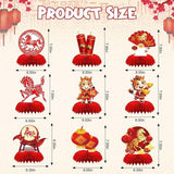2026 Chinese New Year Table Honeycomb Centerpieces Red Horse Party Decor