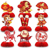 2026 Chinese New Year Table Honeycomb Centerpieces Red Horse Party Decor