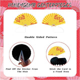 9 PCS Folding Fans Honeycomb Centerpieces Birthday Table Decorations Party Supplies