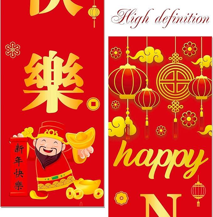 12x72 Inch Red Chinese New Year 2026 Banner Lunar Spring Festival Party Decor