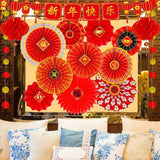 20 Pcs Chinese New Year Party Decorations Red Lanterns Fans Banner 2026 Horse