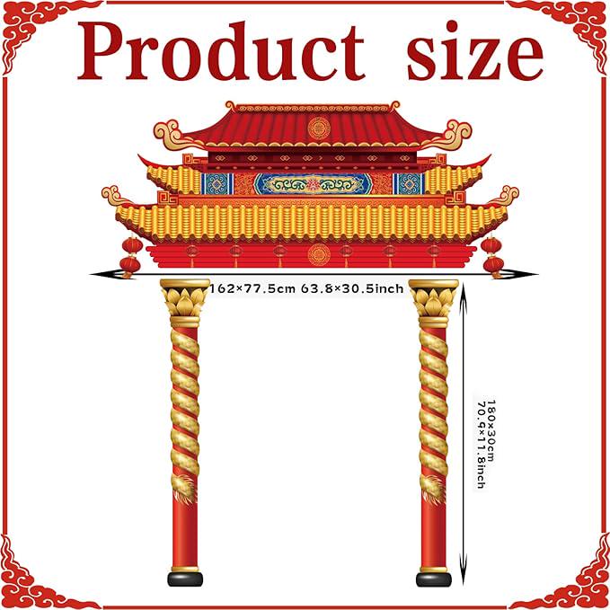 2026 Chinese New Year Red Lanterns and Banners Spring Festival Party Decor Kit