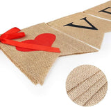 Valentines Decor Burlap Banner Be Mine Hanging Banner with 28 Felt Hearts