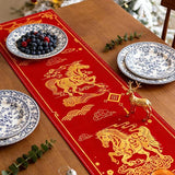 2026 Lunar New Year Table Runner Year of The Horse Spring Festival Decor 13x47 Inch