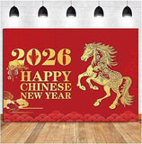 2026 Chinese New Year Photography Backdrop Lucky Cloud Year of The Horse 8x6 Ft