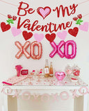 Glitter Valentine Banner Be My Valentine Red Pink Heart Party Decor