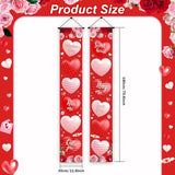 Valentines Day Door Banner Red Pink Buffalo Plaid Heart Home Decor