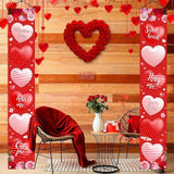 Valentines Day Door Banner Red Pink Buffalo Plaid Heart Home Decor