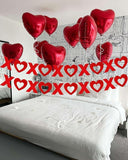4 Pack Felt Red Pink XOXO Heart Garland Banners Valentines Wedding Decor