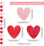 Valentine Heart Garland Banner Paper Hearts Hanging Red Pink Burgundy Decor
